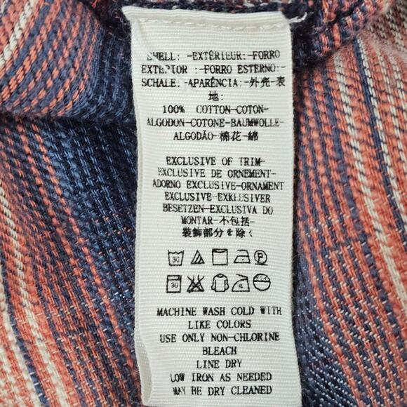 Free People Shirt Womens XS Multicolor Plaid Oversized Casual Studded Button Up - Picture 12 of 15